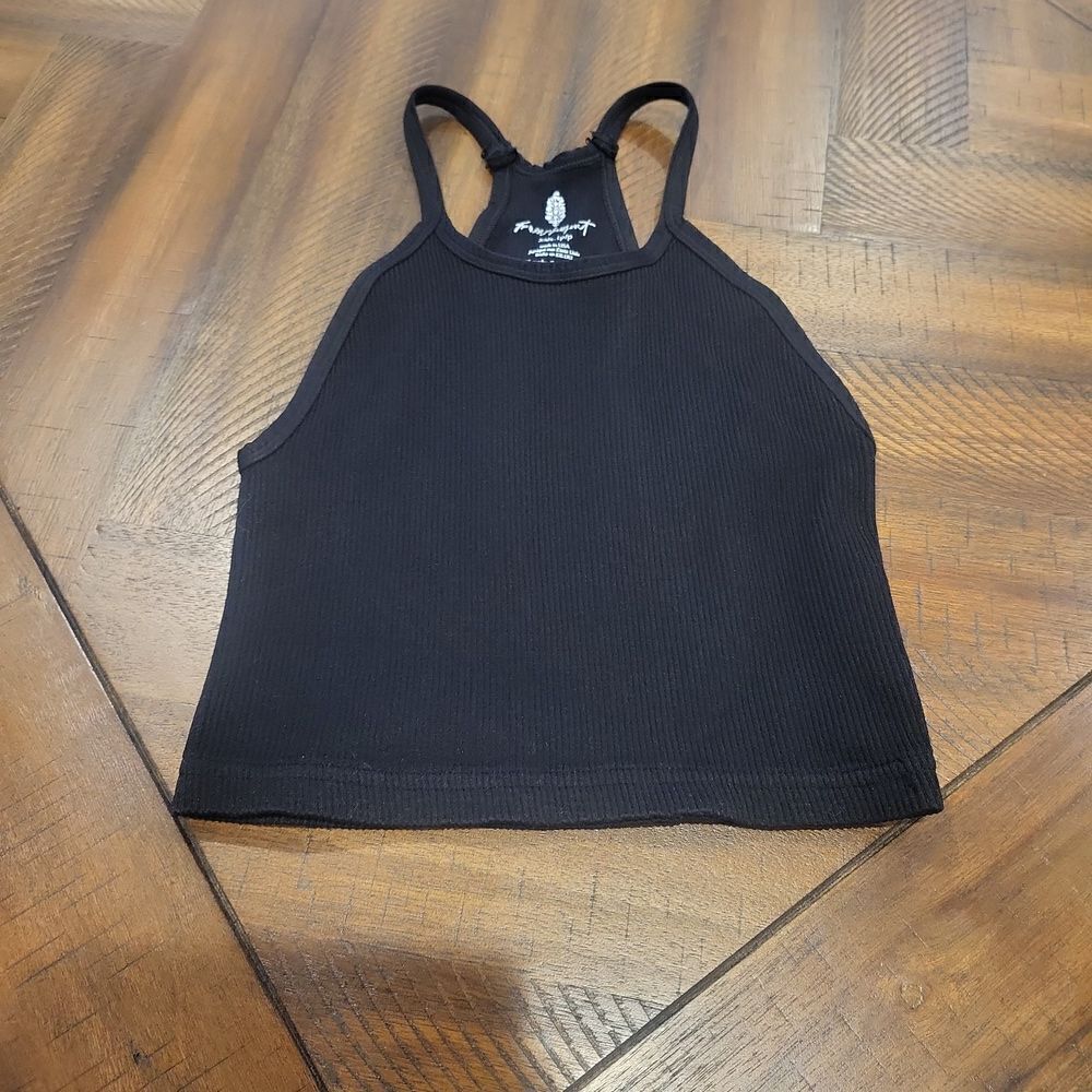 Free People Happiness Runs Black Tank XS/S